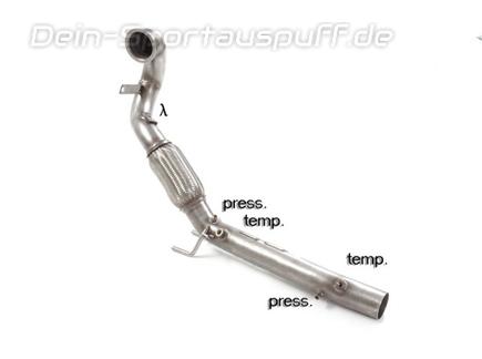 Ragazzon Edelstahl Downpipe mit Kat- und OPF-Ersatzrohr VW Polo 6 GTI Typ AW