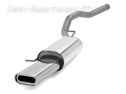 Fox Edelstahl Sportauspuff VW T6 Bus 160x80mm flachoval eingerollt abgeschrägt mit Absorber