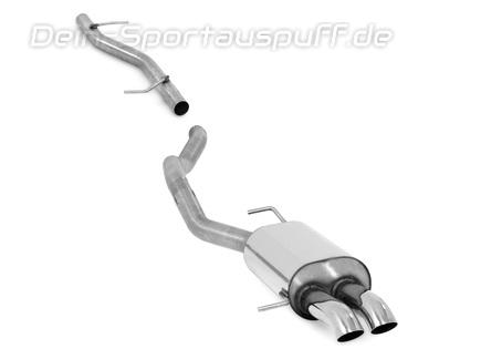 Fox Edelstahl Racing-Komplettanlage ab Kat VW T6 Bus 2x63mm Dieseloptik scharf 45° nach unten gebogen