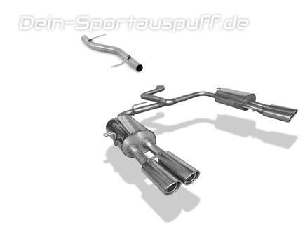 Fox Edelstahl Duplex Racing-Komplettanlage ab Kat VW T6 4motion je 2x88x74mm oval eingerollt abgeschrägt
