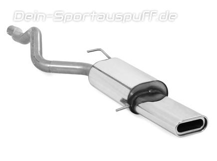 Fox Edelstahl Sportauspuff VW T6 4motion 160x80mm flachoval eingerollt abgeschrägt mit Absorber