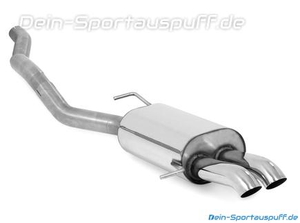 Fox Edelstahl Sportauspuff VW T6 4motion 2x63mm Dieseloptik scharf 45° nach unten gebogen