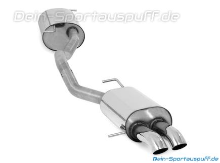 Fox Edelstahl Sportauspuff-Komplettanlage ab Kat VW T6 4motion 2x63mm Dieseloptik scharf 45° nach unten gebogen