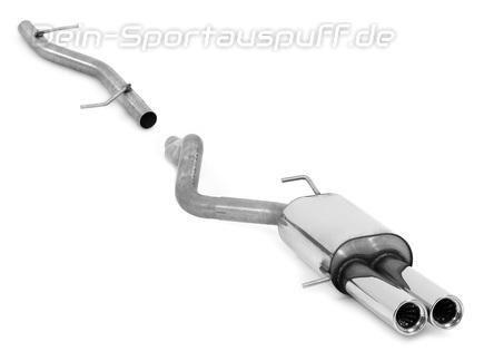 Fox Edelstahl Racing-Komplettanlage ab Kat VW T6 4motion 2x80mm rund eingerollt gerade mit Absorber