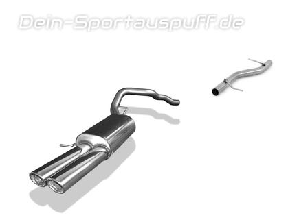 Fox Edelstahl Racing-Komplettanlage ab Kat VW T6 4motion 2x88x74mm oval eingerollt abgeschrägt