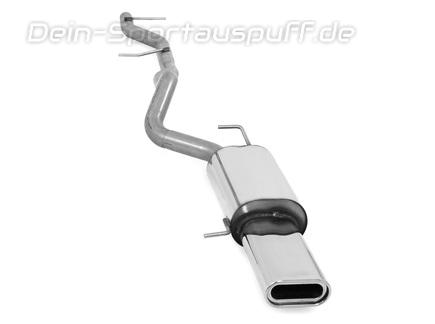Fox Edelstahl Racing-Komplettanlage ab Kat VW T6 4motion 160x80mm flachoval eingerollt abgeschrägt mit Absorber