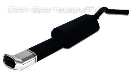 Ulter Sportauspuff Audi A4 B5 Lim., Avant 11/94-09/01 145x75mm DTM flachoval eingerollt gerade mit Absorber