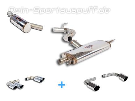Supersprint Edelstahl Duplex Sportauspuff-Komplettanlage ab Kat Audi TT 8J 2.0l TFSI quattro inkl. Endrohrsatz nach Wahl