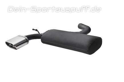 Ulter Sportauspuff Audi A3 8P 2003-2012 145x75mm flachoval eingerollt abgeschrägt mit Absorber