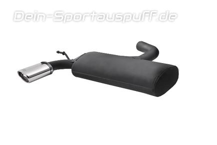 Ulter Sportauspuff Audi A3 8P 2003-2012 120x80mm oval eingerollt seitlich abgeschrägt mit Absorber