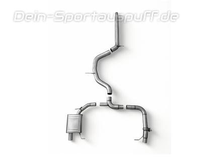 EGO-X Edelstahl Duplex Sportauspuff-Komplettanlage ab OPF mit Klappensteuerung Ø89mm Skoda Octavia RS Vor-Facelift Typ NX für originalen Endrohrausgang