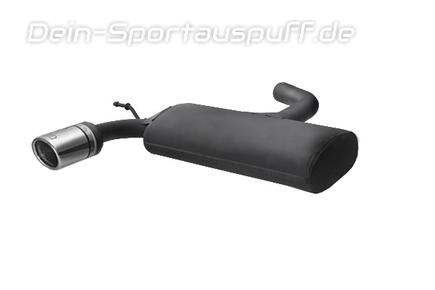 Ulter Sportauspuff Audi A3 8P 2003-2012 70mm rund eingerollt abgeschrägt mit Absorber