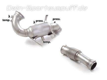 Ragazzon Edelstahl Downpipe mit Sport-Kat und OPF-Ersatz Mercedes CLA45 S AMG C118/X118