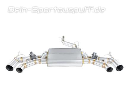 Hurricane V2 Edelstahl Duplex Sportauspuff-Komplettanlage ab OPF mit Klappensteuerung Ø89mm VW Golf 8 R
