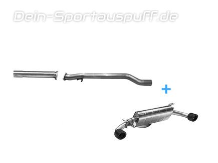 Bastuck Edelstahl Duplex Racing-Komplettanlage ab OPF Toyota Yaris GR Facelift je 110mm rund eingerollt abgeschrägt aus Carbon