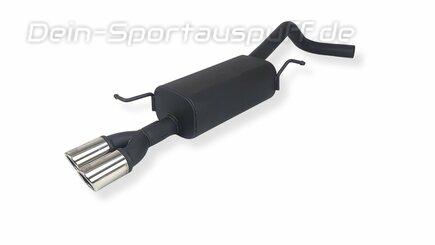 Ulter Sportauspuff Skoda Fabia 2 1.4l RS 2x70mm rund eingerollt abgeschrägt mit Absorber