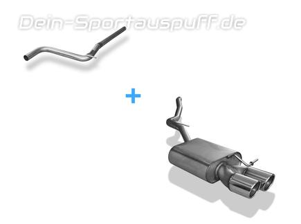 FOX Edelstahl Ø63,5mm Racing-Komplettanlage ab OPF Seat Leon 5F ST 1.5l TSI (Mod. mit Starrachse) 2x90mm rund eingerollt abgeschrägt