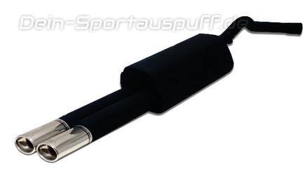 Ulter Sportauspuff Audi A4 B5 Lim., Avant 11/94-09/01 95x65mm oval eingerollt gerade mit Absorber
