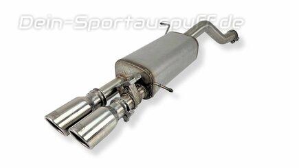 Ulter Edelstahl Sportauspuff inkl. Klappensteuerung Ford Fiesta ST MK8 2x90mm rund eingerollt abgeschrägt mit Absorber