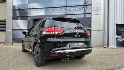 Ulter Sportauspuff Renault Clio 4 Grandtour Typ X98 1.5 dCi 2x70mm rund eingerollt abgeschrägt mit Absorber