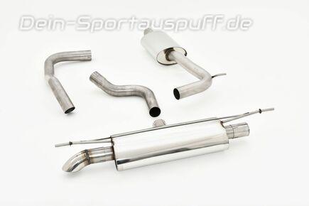 Friedrich-Motorsport Edelstahl Sportauspuff-Komplettanlage ab OPF VW T-Roc 1.5 TSI 1x Dieseloptik nach unten gebogen (Mod. mit Starrachse)