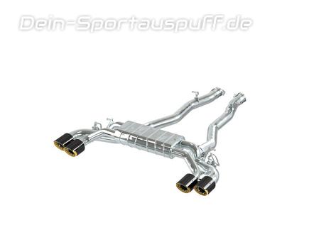 Capristo Edelstahl Duplex Sportauspuff-Komplettanlage ab OPF BMW M5 G90 G99 je 2x rund abgeschrägt