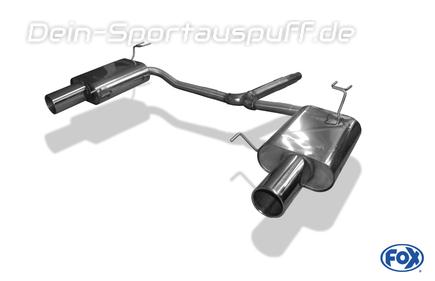 Fox Edelstahl Duplex Racing-Komplettanlage ab Kat Honda Accord 8 CU1/CW1 Limousine/Tourer ab 2008 je 100mm rund eingerollt