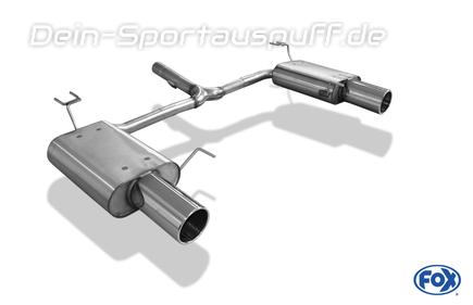 Fox Edelstahl Duplex Racing-Komplettanlage ab Kat Honda Accord 8 CU1/CW1 Limousine/Tourer ab 2008 je 114mm rund eingerollt gerade