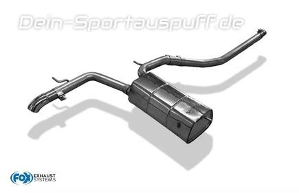 FOX Edelstahl Sportauspuff-Komplettanlage ab Kat Audi A2 1.2l TDI 1.4l TDI 63mm rund Dieseloptik nach unten gebogen (Mod. mit 34l Tank) FOX Edelstahl Sportauspuff-Komplettanlage ab Kat Audi A2 1.2l TDI 1.4l TDI 63mm rund Dieseloptik nach unten gebogen (Mod. mit 34l Tank)