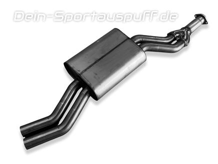 Fox Edelstahl Vorschalldämpfer Mercedes E-Klasse W123 230 E (Mod. mit Kat)