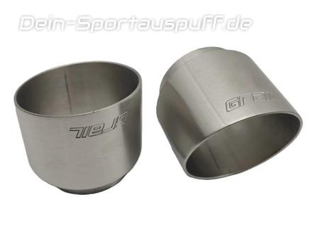 Grail Edelstahl Ø127mm Endrohrsatz für Dodge RAM 1500 RHO in silber