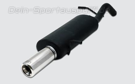 Ulter Sportauspuff Citroen C2 2003- 80mm rund eingerollt gerade mit Absorber