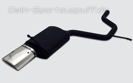 Ulter Sportauspuff Ford MONDEO mk3 Lim., Fließheck 10/00-06 145x75mm flachoval eingerollt abgeschrägt mit Absorber