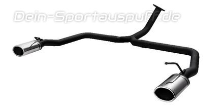 Ulter Duplex Endrohrgeweih Mitsubishi PAJERO V80 120x80mm oval eingerollt gerade mit Absorber