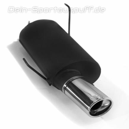Ulter Sportauspuff Peugeot 206 98-03 95x65mm oval eingerollt gerade mit Absorber