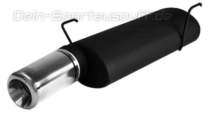 Ulter Sportauspuff Peugeot 206 98-03 100mm rund eingerollt gerade mit Absorber
