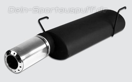 Ulter Sportauspuff Peugeot 206 98-03 100mm rund mit Lochprägung gerade mit Absorber