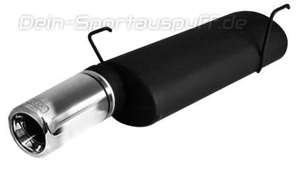 Ulter Sportauspuff Peugeot 206 Fließheck 03-08 80mm rund eingerollt gerade mit Absorber