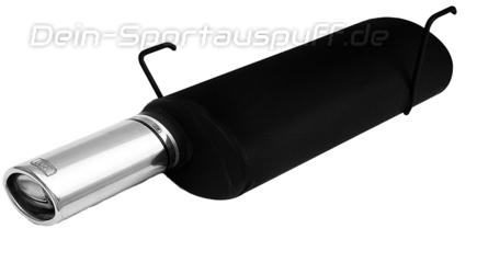 Ulter Sportauspuff Peugeot 206 Fließheck 03-08 95x65mm oval eingerollt gerade mit Absorber