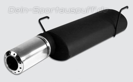 Ulter Sportauspuff Peugeot 206 Fließheck 03-08 100mm rund mit Lochprägung gerade mit Absorber