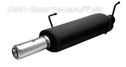 Ulter Sportauspuff Peugeot 206 Fließheck 99-08 80mm rund eingerollt gerade mit Absorber