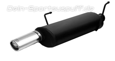 Ulter Sportauspuff Peugeot 206 Fließheck 99-08 95x65mm oval eingerollt gerade mit Absorber