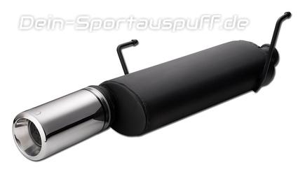 Ulter Sportauspuff Peugeot 206 Fließheck 99-08 100mm rund eingerollt gerade mit Absorber