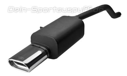 Ulter Sportauspuff Renault CLIO 3 05- 145x75mm flachoval eingerollt abgeschrägt mit Absorber