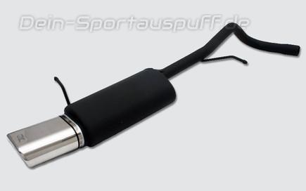 Ulter Sportauspuff Skoda FABIA 1 Fließheck 145x75mm flachoval eingerollt abgeschrägt mit Absorber