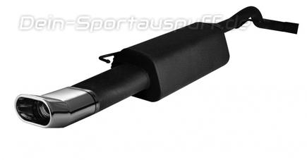 Ulter Sportauspuff Skoda OCTAVIA 1U Fließheck, Kombi 10/96-05 145x75mm DTM flachoval eingerollt gerade mit Absorber