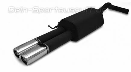 Ulter Sportauspuff Skoda OCTAVIA 1U Fließheck, Kombi 10/96-05 80x65mm rechteckig eingerollt gerade mit Absorber