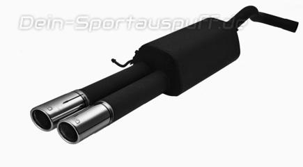 Ulter Sportauspuff Skoda OCTAVIA 1U Fließheck, Kombi 10/96- 70mm rund eingerollt abgeschrägt mit Absorber
