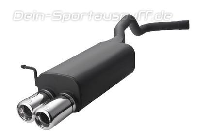 Ulter Sportauspuff Skoda FABIA 2 Fließheck 2006- 80mm rund eingerollt gerade mit Absorber