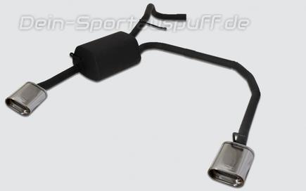 Ulter Duplex Sportauspuff Skoda OCTAVIA 1U Fließheck, Kombi 10/96-05 145x75mm flachoval eingerollt abgeschrägt mit Absorber